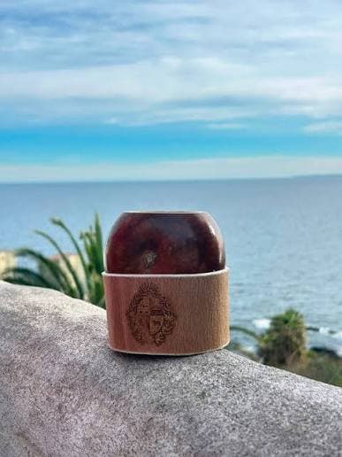 Custom leather mate by the sea
